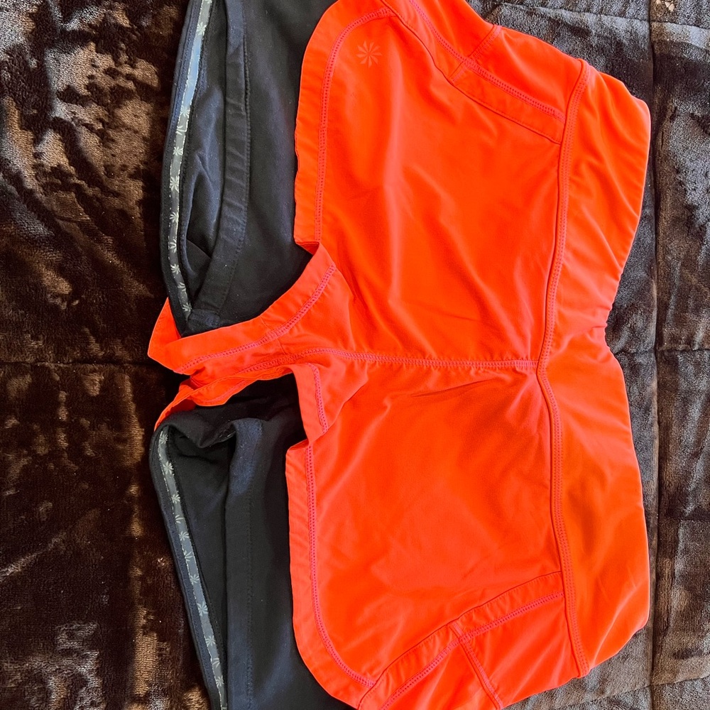 Athleta size large running short with interior shorts